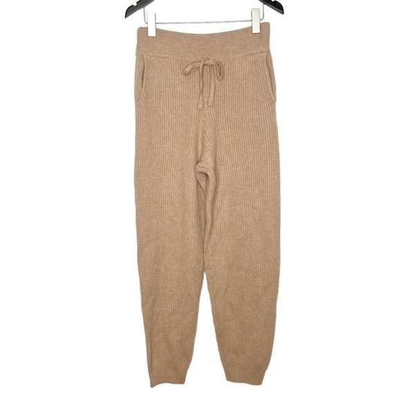 RAG & BONE Piere ribbed 100% cashmere Jogger pants Camel size Small - Picture 5 of 7